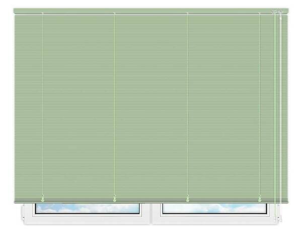 Алюминиевые горизонтальные жалюзи светло-зеленые №187 цена. Купить в «Мастерская Жалюзи»