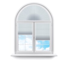 Плиссе арочные (шторы, жалюзи) гарда перл белый цена. Купить в «Мастерская Жалюзи»