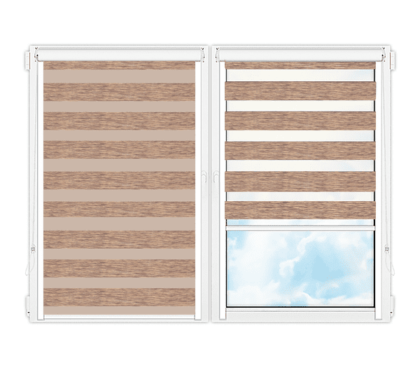 Рулонные кассетные шторы День Ночь Бергамо-215 цена. Купить в «Мастерская Жалюзи»